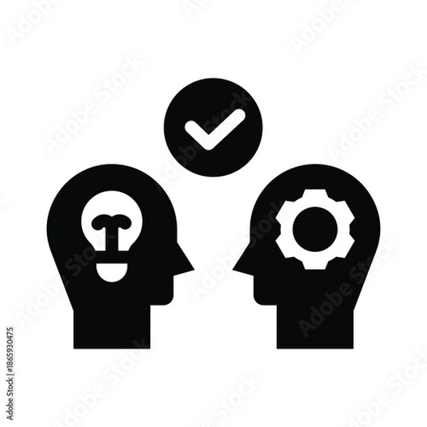 Fototapeta  understanding solid icon illustration vector graphic.eps