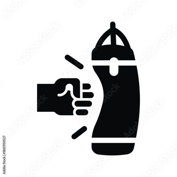 Fototapeta  strong solid icon illustration vector graphic.eps