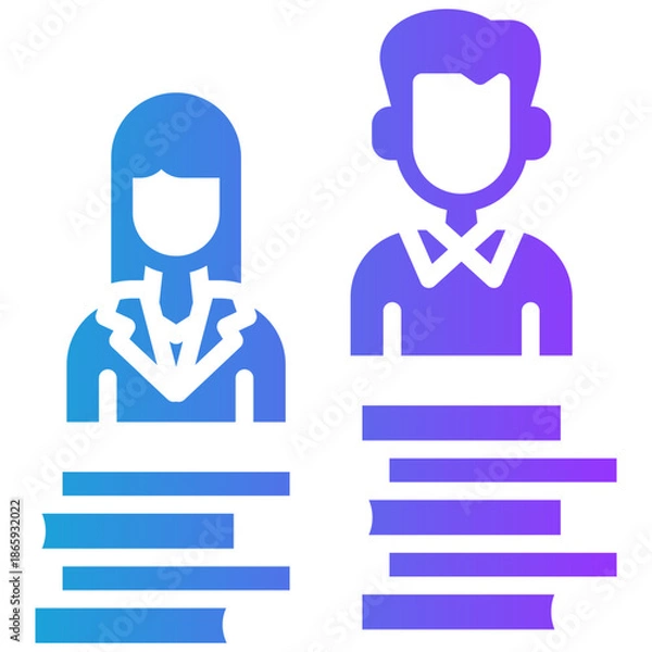 Obraz Educational Equality glyph gradient icon