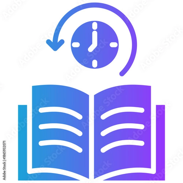 Obraz Freedom To Study glyph gradient icon