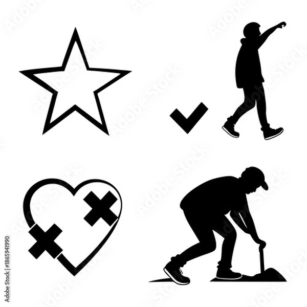 Obraz Symbolic silhouettes