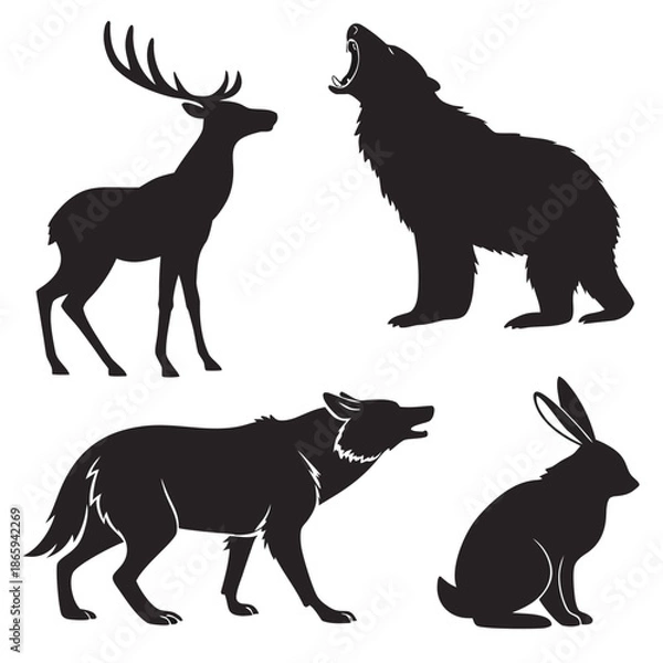 Obraz Wildlife silhouettes