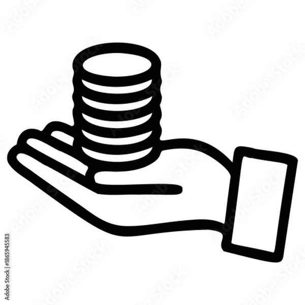 Obraz hand holding coins