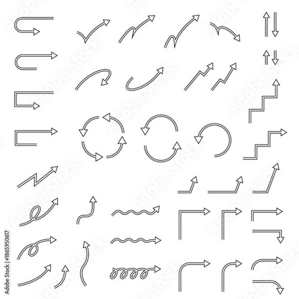 Obraz アウトラインの矢印