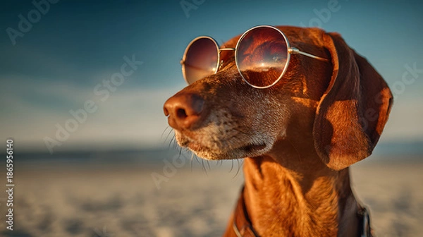 Obraz dog on the beach