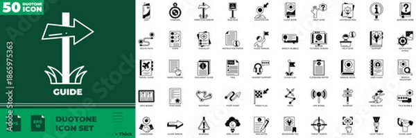 Obraz Guide Duotone Editable Icons set