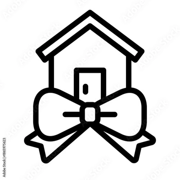 Obraz 부동산 아웃라인 아이콘. 추천 매물