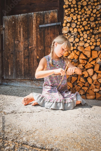 Obraz Spielendes Mädchen