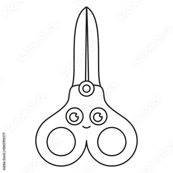 Obraz scissors character isolated