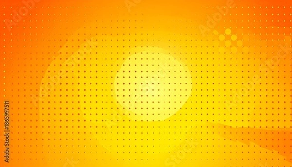 Obraz Abstract Yellow Orange Gradient with Dot Pattern Overlay.