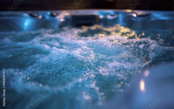 Obraz water flowing into the jacuzzi