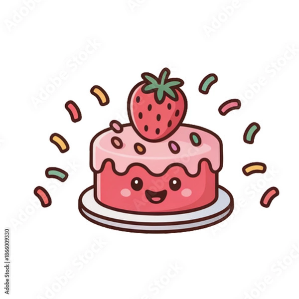 Obraz cake with strawberry