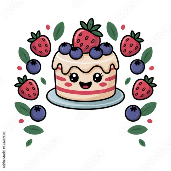 Obraz cake with berries