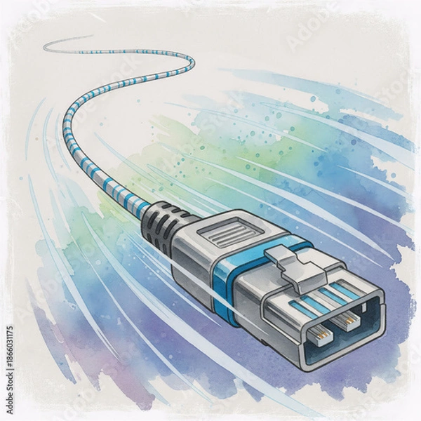 Obraz USB Cable Illustration