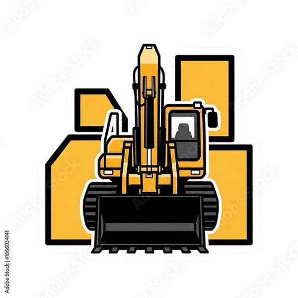 Obraz Heavy construction equipment in action