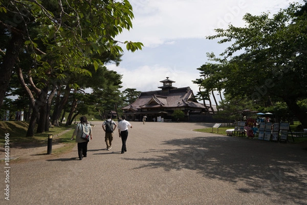 Obraz 函館の五稜郭から見た箱館奉行所