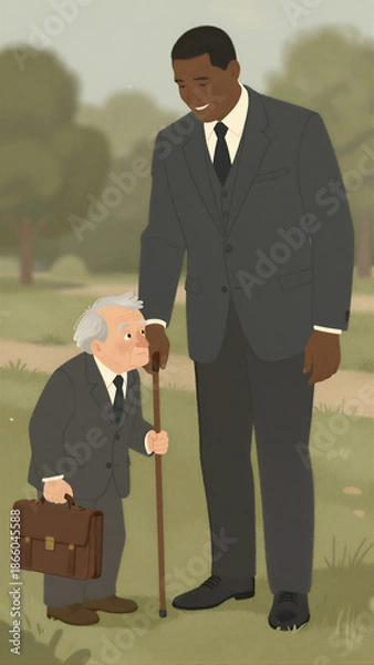 Obraz Generational Connection in a Park Setting