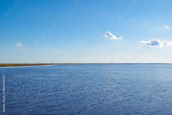 Obraz 立ち枯れたトドマツ林が続く野付半島のトドワラ