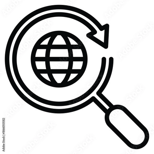 Fototapeta Browser Icon Line Vector Illustration