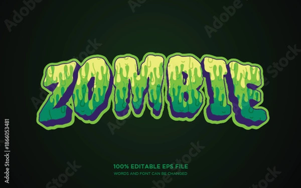 Obraz Zombie 3D editable text style effect