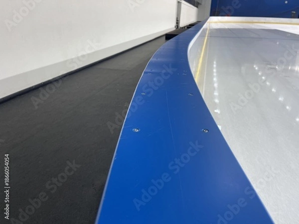 Obraz ice arena board in empty ice stadium