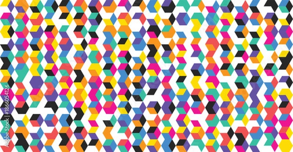 Fototapeta Vibrant geometric hexagon pattern