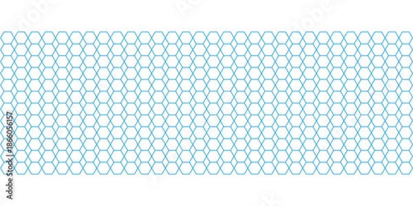 Fototapeta Repetitive hexagonal pattern in light blue