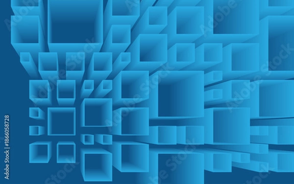 Obraz ブルーの抽象的背景画像