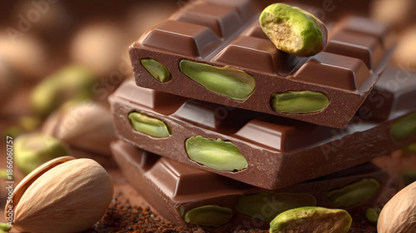 Obraz chocolate with pistachio