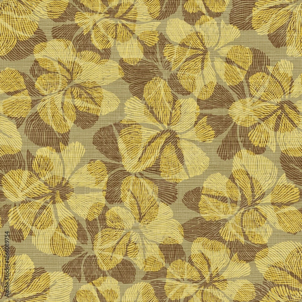 Obraz Abstract Textured Floral Seamless Pattern 