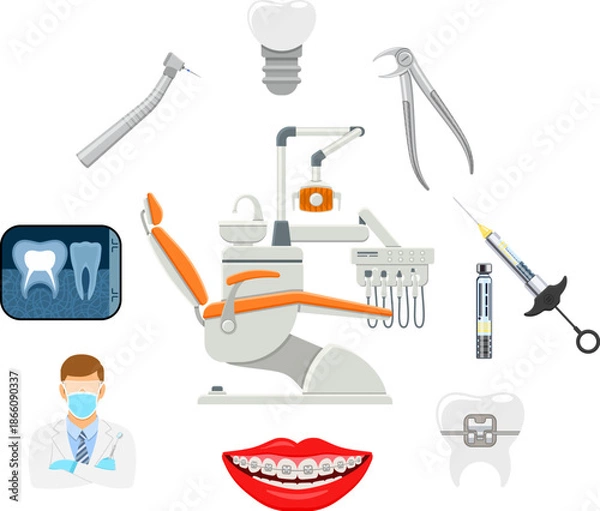Obraz Dental Services Infographics