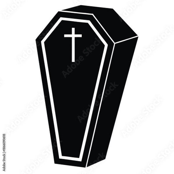 Obraz open coffin vector icon