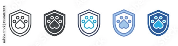 Obraz Pet Care icon set multiple style collection