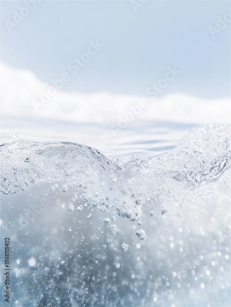 Obraz 雪解けした水のしぶき背景