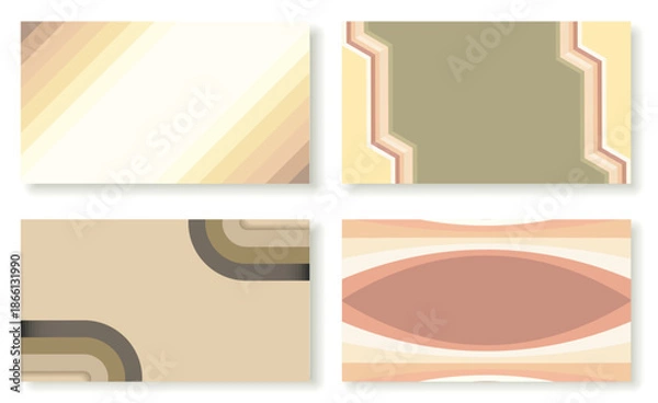 Obraz Abstract Retro Card Backgrounds Set