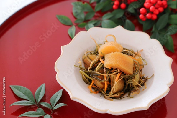 Obraz 数の子　松前漬け