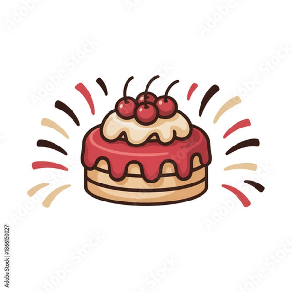 Obraz cake with cherry