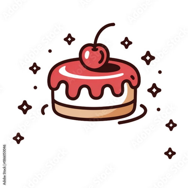 Obraz cake with cherry