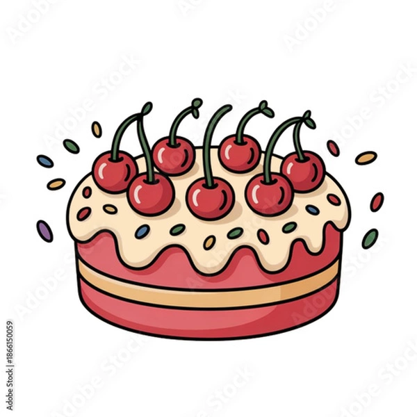 Obraz cake with cherry