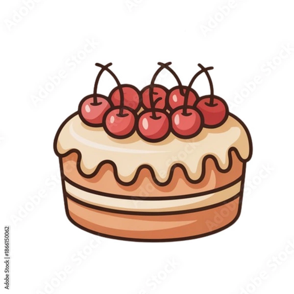 Obraz cake with cherry