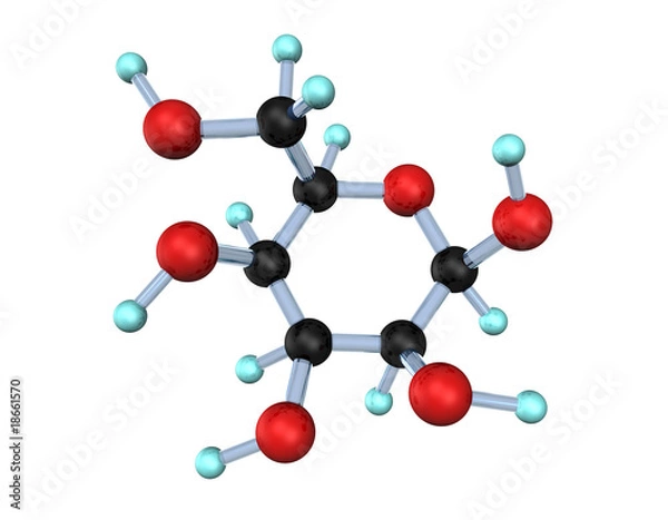 Fototapeta Molecule Dextrose 3D