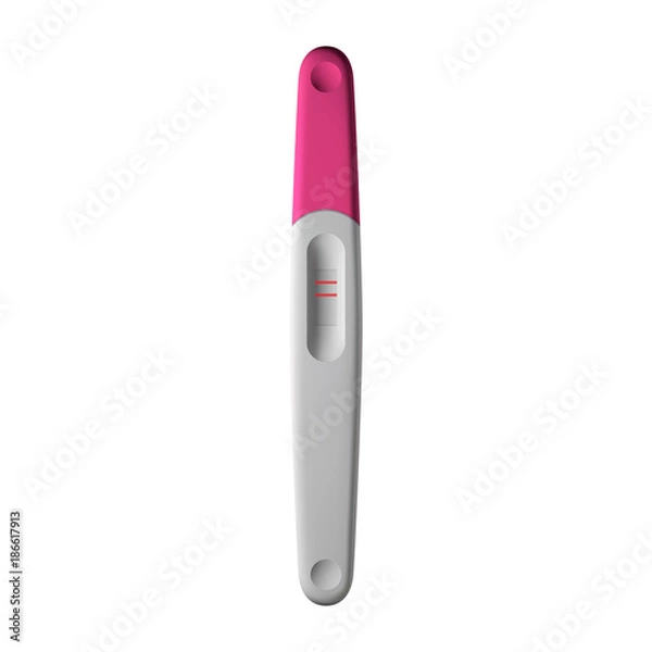 Obraz Realistic Positive Pregnancy Test. Isolated vector.