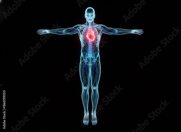 Obraz Human Heart & Circulatory System