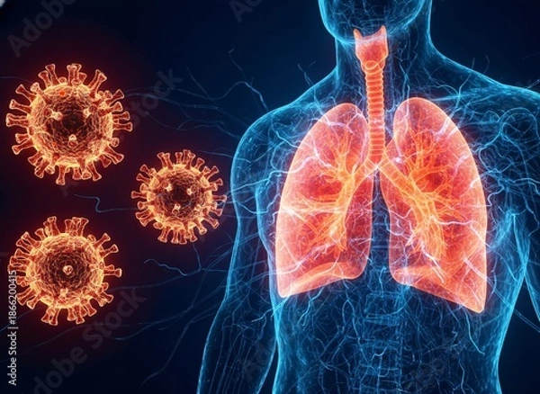 Obraz Viral Lung Invasion