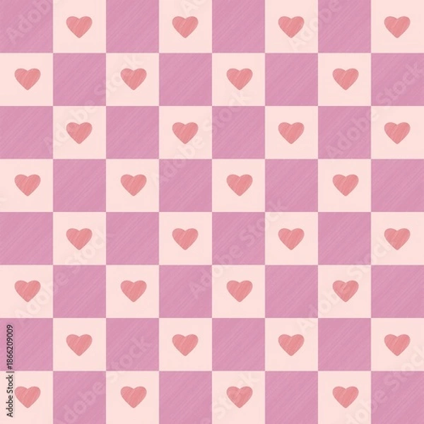 Fototapeta seamless pattern with hearts
