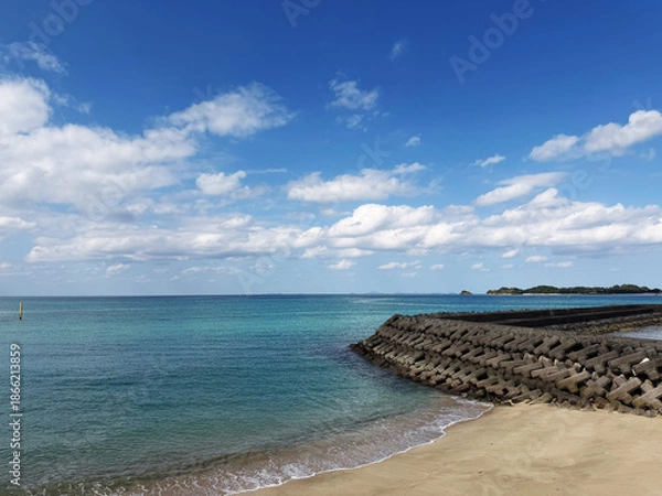 Obraz 沖縄の海と空と海岸
