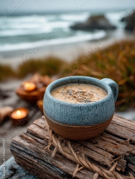 Obraz Seaside Chowder: Cozy Bowl by the Ocean