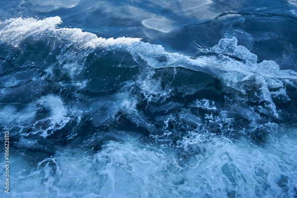 Obraz 北海道　船上から見たオホーツク海の流氷