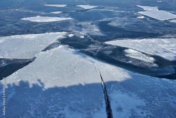 Obraz 北海道　船上から見たオホーツク海の流氷
