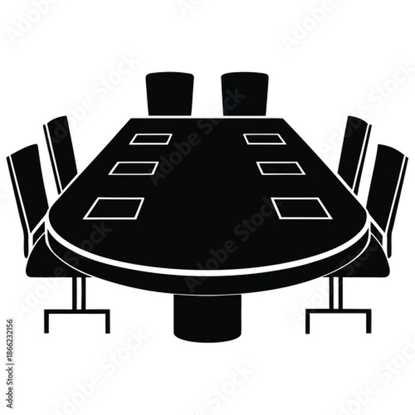 Obraz meeting table on white background